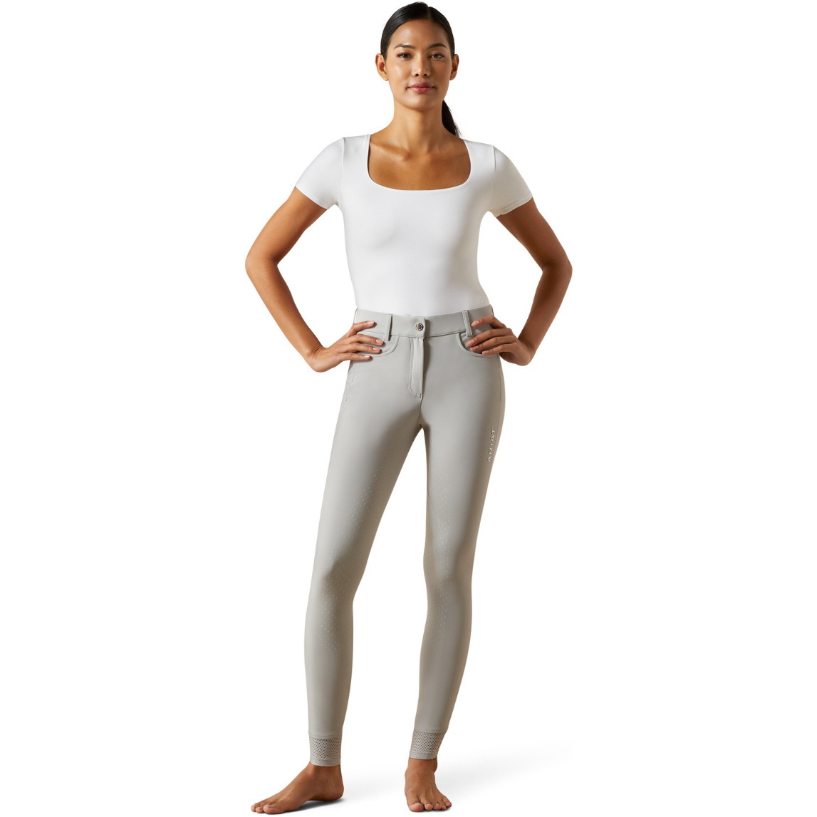 2025 Ariat Womens Tri Factor Nt Full Seat Breech 10061674 - Show Grey